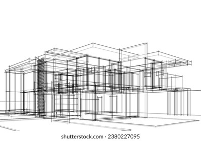 Architectural design of a house 