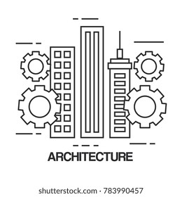 architectural design set icons