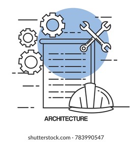 architectural design set icons