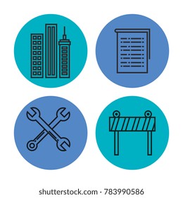architectural design set icons