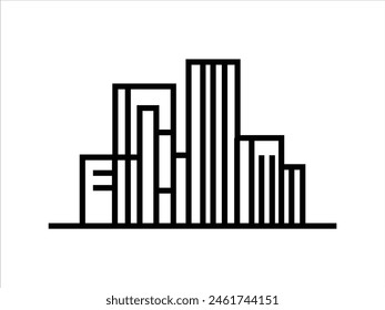 Diseño arquitectónico, logotipo simple de la forma arquitectónica