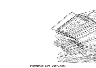 architectural design vector 3d illustration