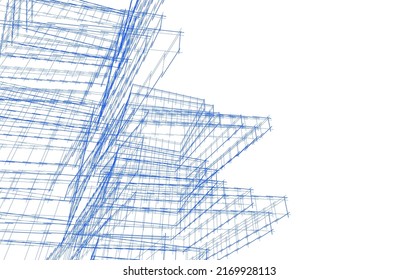 ilustración vectorial 3d de diseño arquitectónico