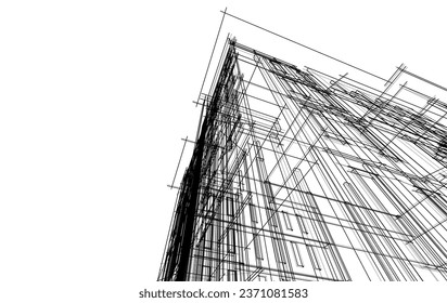 Ilustración del vector de diseño arquitectónico 3d