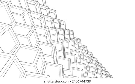 Ilustración del vector de diseño arquitectónico 3d