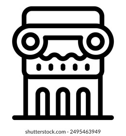 Architectural detail of an ancient greek or roman column, representing classical architecture and historical heritage