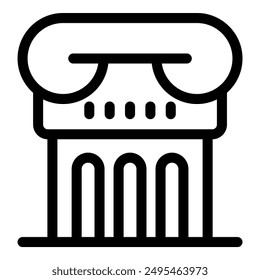 Architectural detail of an ionic order column, showcasing the elegance and grandeur of ancient greek design