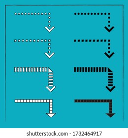 Architectural Direction Arrows Symbols Pack For Drawing Plan Section Element Diagrams, Sketches, Site Analysis And Showing Directions (Vector)