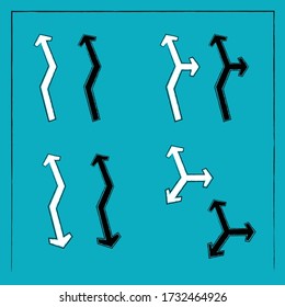 Architectural Direction Arrows Symbols Pack For Drawing Plan Section Element Diagrams, Sketches, Site Analysis And Showing Directions (Vector)