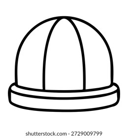 Architectural Dome Outline Vector Icon for Monument and Building Design
