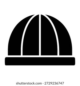 Architectural Dome Silhouette Vector Icon for Cultural and Civic Structures
