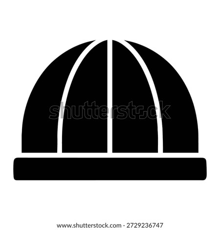 Architectural Dome Silhouette Vector Icon for Cultural and Civic Structures