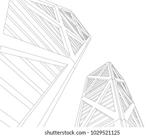 architectural drawing 3d