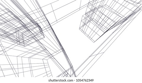 architectural drawing 3d