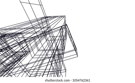 architectural drawing 3d