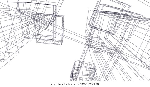 architectural drawing 3d