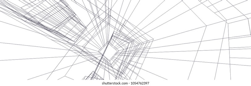 architectural drawing 3d