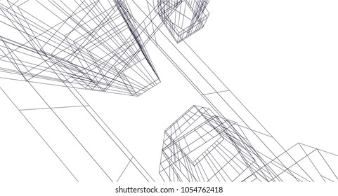 architectural drawing 3d