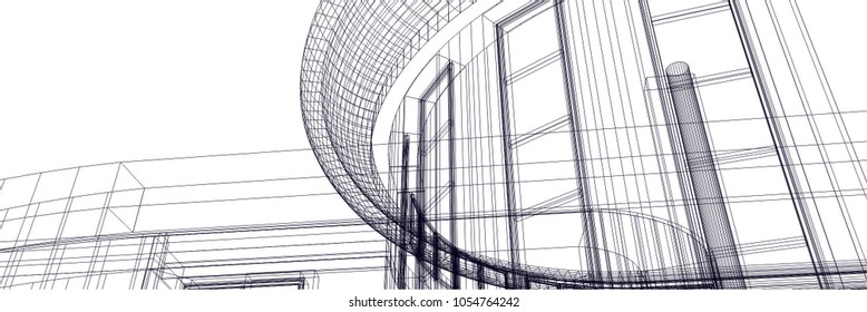 architectural drawing 3d