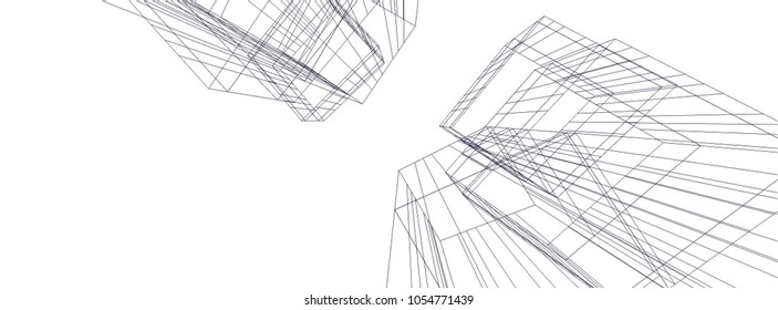 architectural drawing 3d