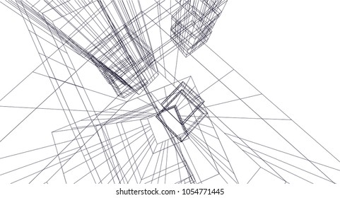 architectural drawing 3d