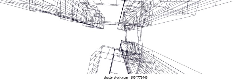 architectural drawing 3d