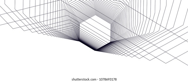 architectural drawing 3d