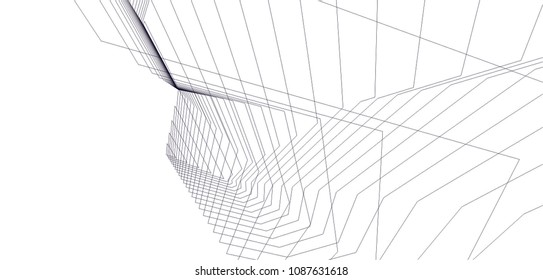 architectural drawing 3d