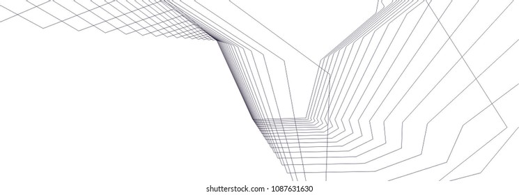architectural drawing 3d