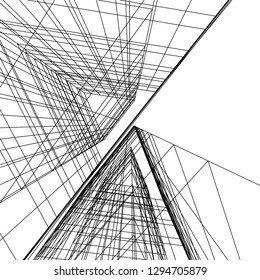architectural drawing 3d