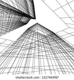 architectural drawing 3d