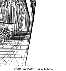 architectural drawing 3d