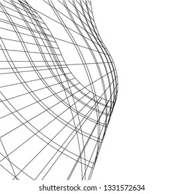 Architectural drawing 3d