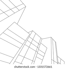 Architectural drawing 3d