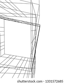 Architectural drawing 3d