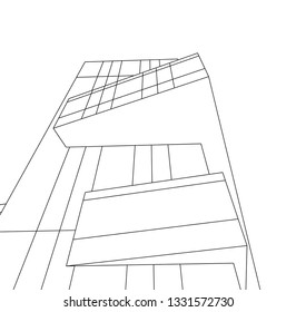 Architectural drawing 3d