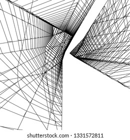 Architectural drawing 3d