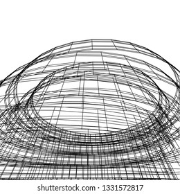 Architectural drawing 3d