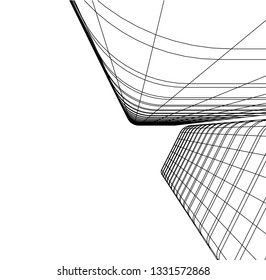 Architectural drawing 3d