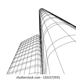 Architectural drawing 3d