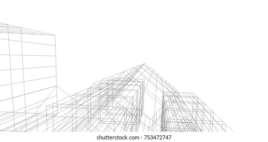 architectural drawing 3d