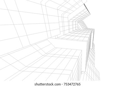 architectural drawing 3d