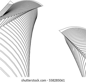 Architectural drawing. 3d building  