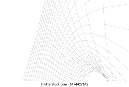 Architectural drawing 3d. Futuristic background