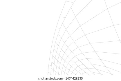 Architectural drawing 3d. Futuristic background