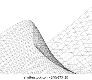 Architectural drawing 3d. Geometric background