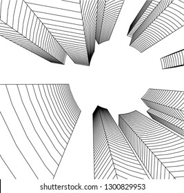  architectural drawing 3d illustration