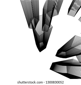  architectural drawing 3d illustration