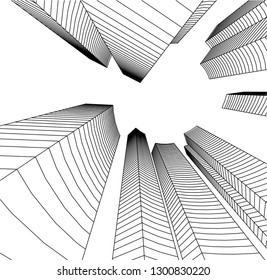  architectural drawing 3d illustration