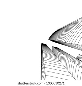  architectural drawing 3d illustration
